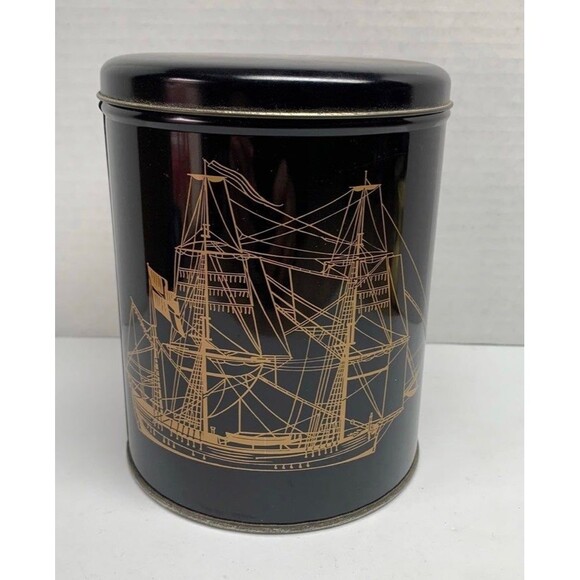 BARET WARE Sailing Ship Black Canister (Bx 4) - Picture 3 of 8